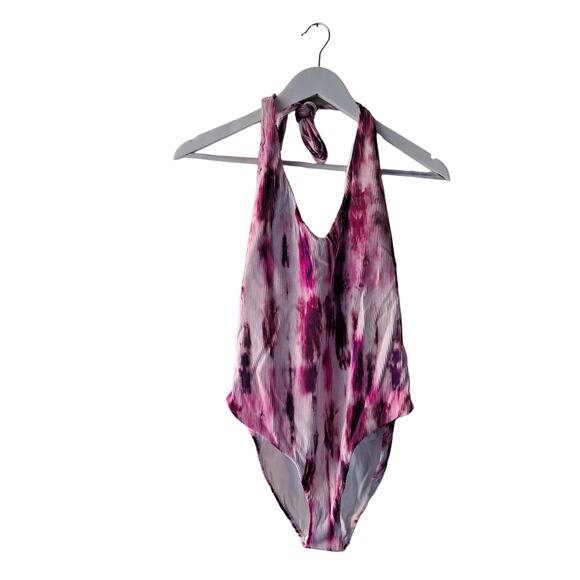 PQ Avery Pink One Piece Ribbed Textured Swimsuit - Size L (NWT) - Picture 1 of 16